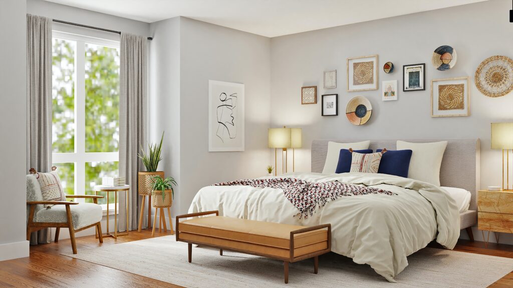 Dormitorio con gran ventanal